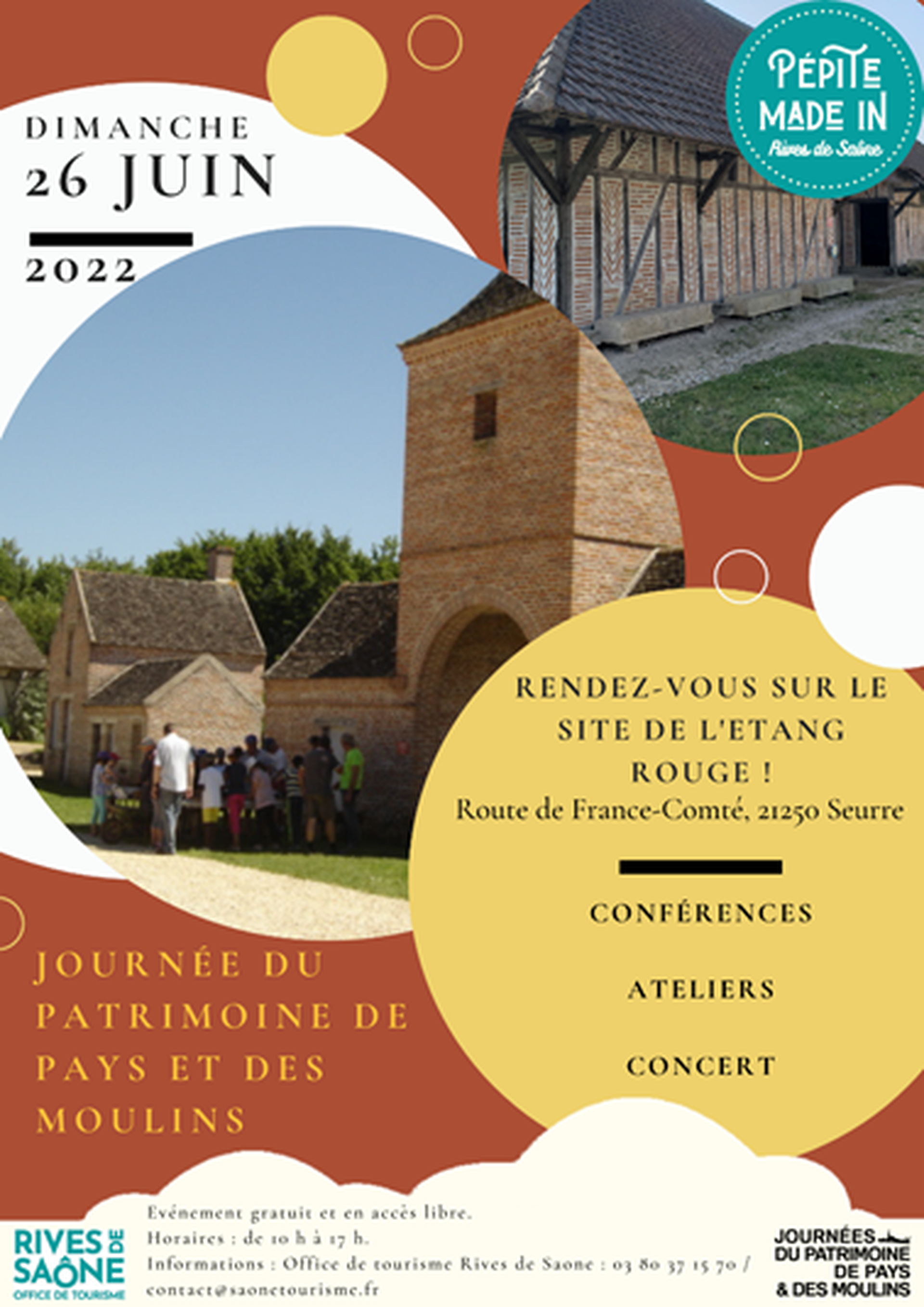 Flyer journée du Patrimoine de Pays et des Moulins 26062022 - Communauté de Communes Rives de Saone Flyer journée du Patrimoine de Pays et des Moulins 26062022